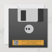 Invitation Disquette amusante Disque 80s 90s Mariage (Dos)