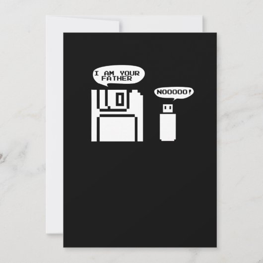 Invitation Disquette USB Je suis ton père Noooo (Devant)