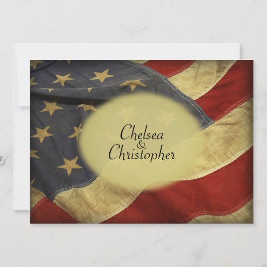 Invitation Distorsion du drapeau américain (Dos)