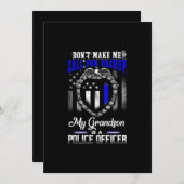 Invitation Distressed Mon Petit-Fils Est Un Cadeau D'Officier (Devant / Derrière)