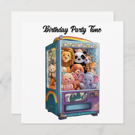 Invitation distributeur de nounours (Devant / Derrière)