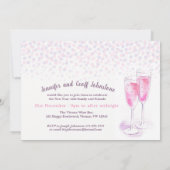 Invitation Dites applaudissements aux verres de champagne ros (Dos)