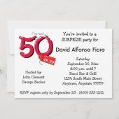 Invitation Dites au revoir à la cinquantième célébration (Dos)