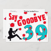 Invitation Dites au revoir à la quarantième célébration (Devant / Derrière)