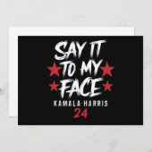 Invitation Dites-Le À Mon Visage Kamala Harris (Devant / Derrière)