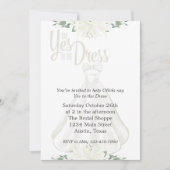 Invitation Dites Oui À La Mariée Robe (Devant)