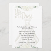 Invitation Dites Oui À La Mariée Robe (Devant / Derrière)