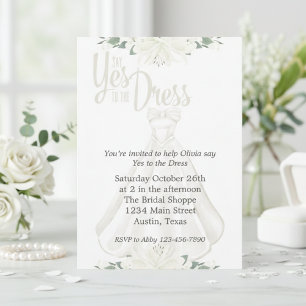 Invitation Dites Oui À La Mariée Robe