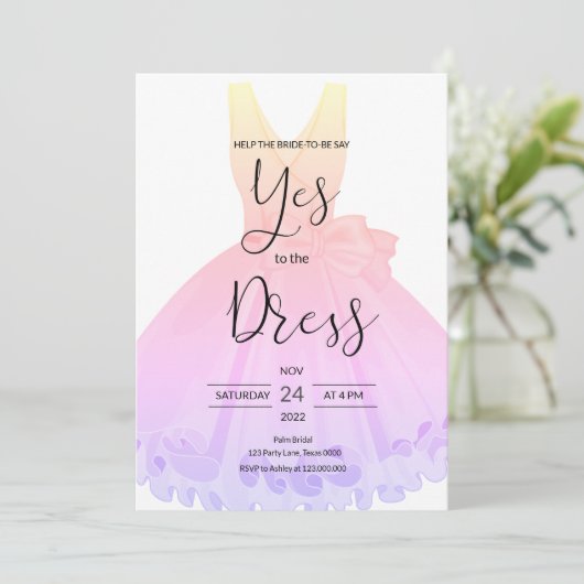 Invitation Dites Oui À L'Invitation De Robe (Debout devant)