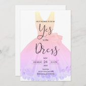 Invitation Dites Oui À L'Invitation De Robe (Devant / Derrière)