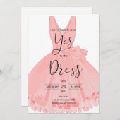 Invitation Dites Oui À L'Invitation De Robe (Devant / Derrière)