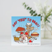 Invitation DITES OUI AU BBQ !Invitation BBQ (Debout devant)