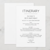 Invitation d'itinéraire d'anniversaire de week-end (Devant / Derrière)