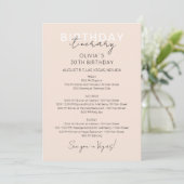 Invitation d'itinéraire d'anniversaire de week-end (Debout devant)