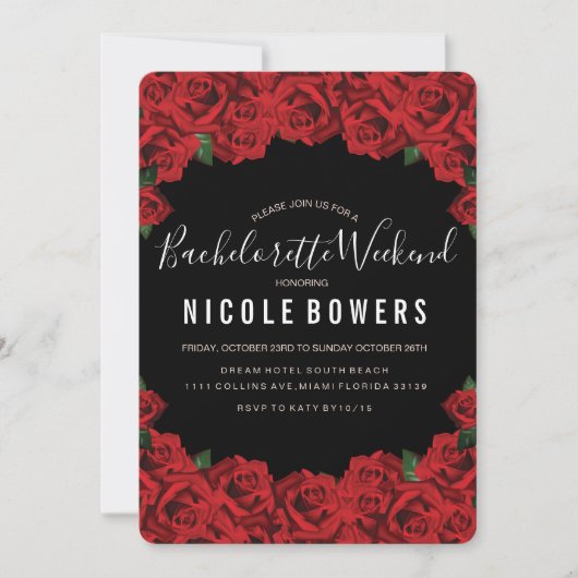 Invitation d'itinéraire de fête de weekend de futu (Devant)