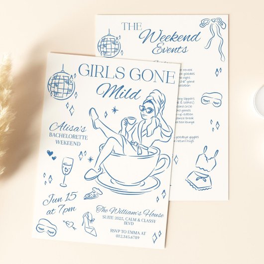 Invitation d'itinéraire de future mariée Gone Mild