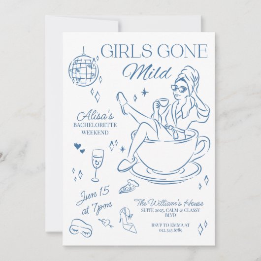 Invitation d'itinéraire de future mariée pour une  (Devant)