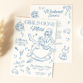 Invitation d'itinéraire de future mariée pour une 