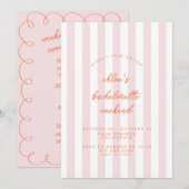 Invitation d'itinéraire de l'enterrement de vie de (Devant / Derrière)