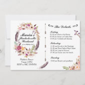 Invitation d'itinéraire de week-end de Boho (Devant)