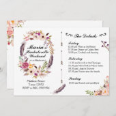 Invitation d'itinéraire de week-end de Boho (Devant / Derrière)