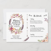 Invitation d'itinéraire de week-end de Boho (Devant)