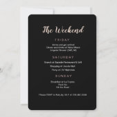 Invitation d'itinéraire de week-end de la fête de (Dos)