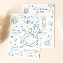 Invitation d'itinéraire pour Bachelorette déjantée