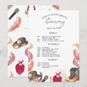 Invitation d'itinéraire pour enterrement de vie de (Devant / Derrière)