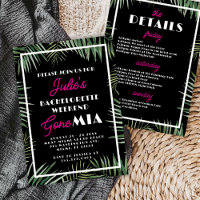 Invitation d'itinéraire pour l'enterrement de vie 
