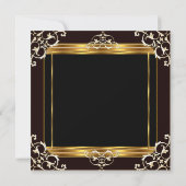 Invitation Diva fabuleuse déco Lady Gold Noir 50e Anniversair (Dos)
