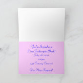 Invitation Diva Fashionista En Bleu I (Intérieur)