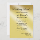 Invitation Diva Glam Bombshell 50e anniversaire| or (Dos)