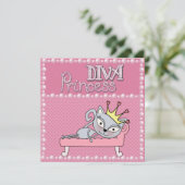 Invitation Diva Princess Kitty Cat (Debout devant)