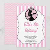 Invitation Divalicious Princess Anniversaire (Devant / Derrière)