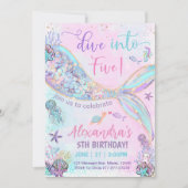 Invitation Dive into Five Birthday Mermaid (Devant)