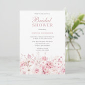 Invitation Divine Blush Fête des mariées Rose Aquarelle (Debout devant)