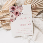 Invitation Divine Boho Blush & Mariage Rose
