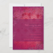 Invitation divine de cru de Valentine de fard à (Dos)