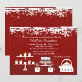 Invitation divine de Hiver-Thème de desserts (Devant / Derrière)