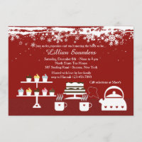Invitation divine de Hiver-Thème de desserts