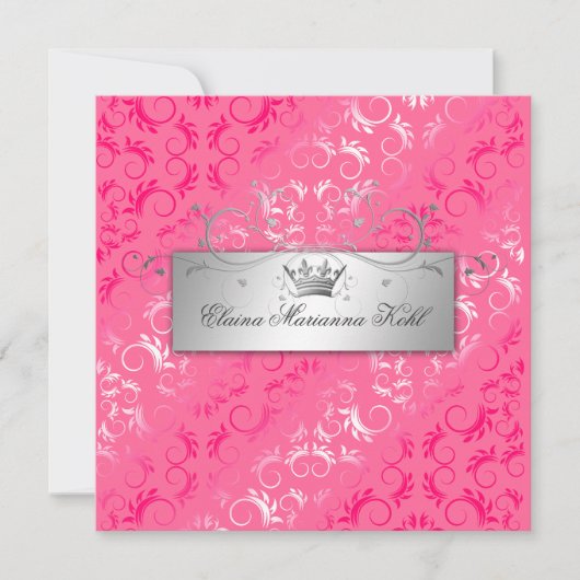Invitation Divine rose 311| Douceur rose lustre 16 (Devant)