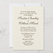 Invitation d'ivoire de Mariage de mariée antique (Dos)