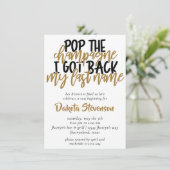 Invitation Divorce | Black and Gold Pop the Champagne (Debout devant)