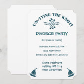 Invitation Divorce Party drôle délier l'invitation du noeud (Devant / Derrière)