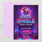 Invitation Divorce Party Single and ready to Mingle (Devant / Derrière)