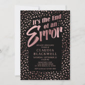 Invitation Divorce Rose Gold Confetti (Devant)