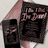 Invitation Divorce Rose Gold Confetti