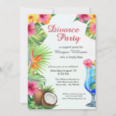 Invitation Divorce Tropical Summer Dine & Cocktail Party (Devant)
