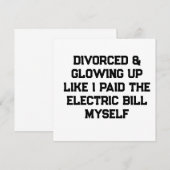 Invitation Divorcée et resplendissante comme si j'avais payé (Devant / Derrière)